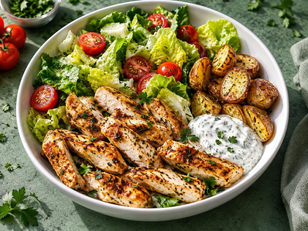 Crispy Chicken Bowl – KI Illustration