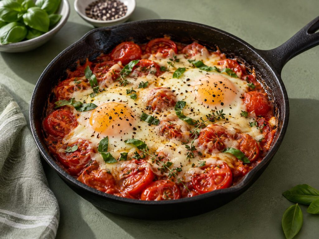 Katjas Tomaten Eier Pfanne – KI Illustration