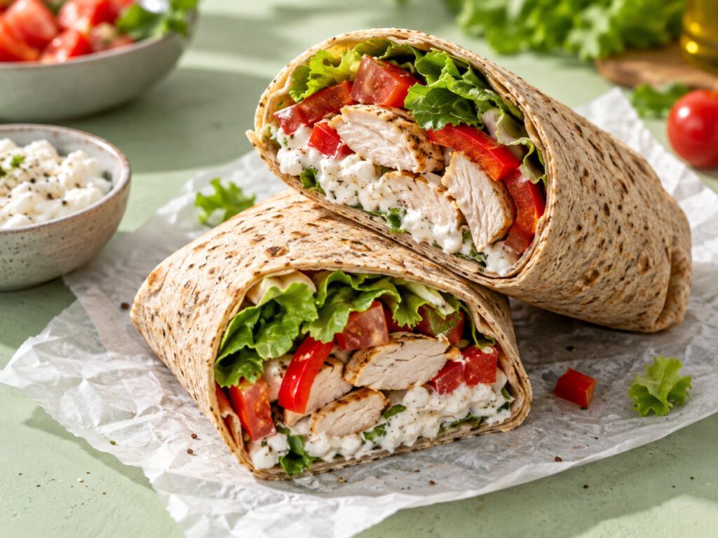 Chicken Cottage Cheese Wrap – KI Illustration